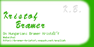 kristof bramer business card